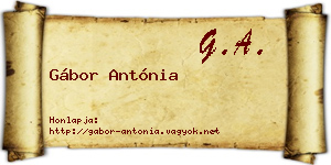 Gábor Antónia névjegykártya